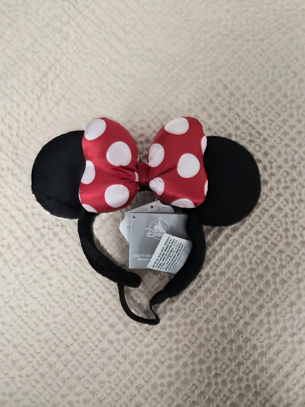Disney Kids Minnie Mouse Ears Headband with Red Polka Dot Bow
